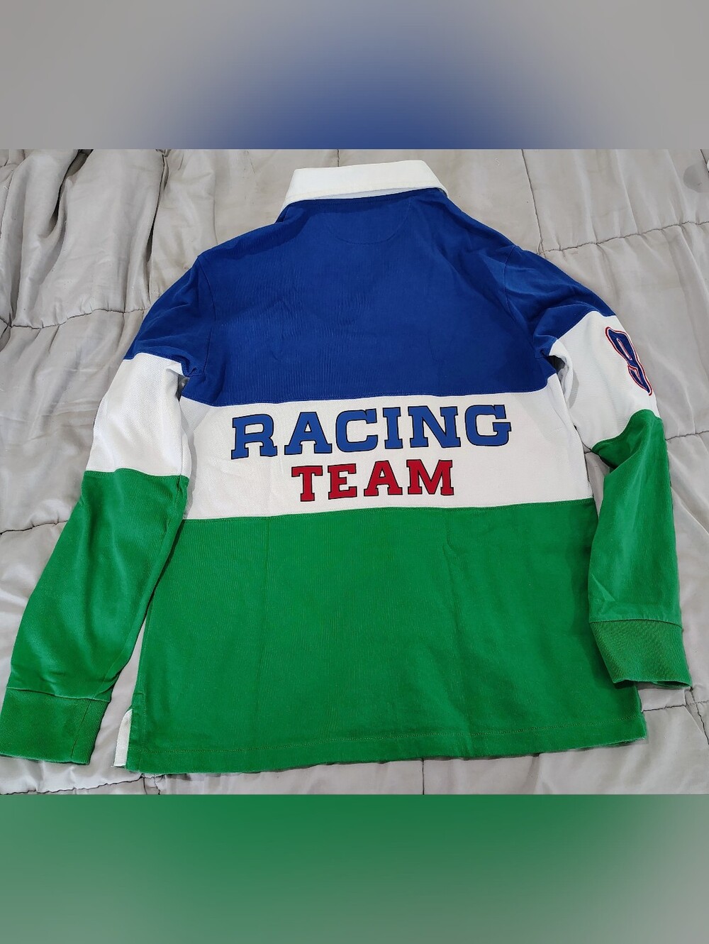 Polo Sport Ralph Lauren Racing Team Rugby Shirt Medium 92 Long Sleeve - Picture 5 of 7